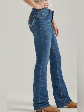 Wrangler Retro Mae Emma Bootcut Jeans Women 30x32 Mid Rise Western